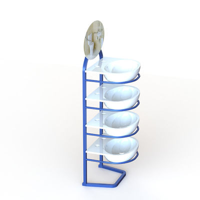 One Side 4 Tiers Flooring Display Stand for Bathroom Sinks