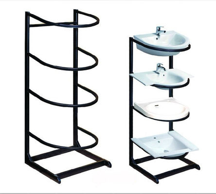 One Side 4 Tiers Flooring Display Stand for Bathroom Sinks
